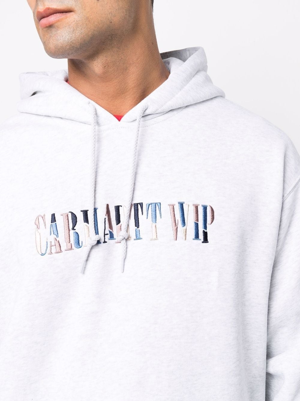 logo-embroidered cotton hoodie - 5