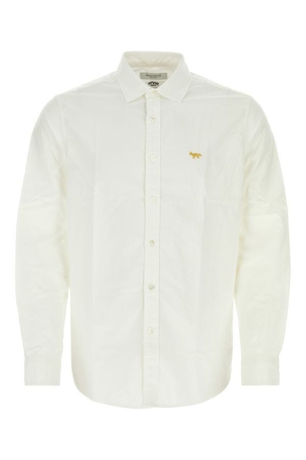 Junya Watanabe Man White Poplin Junya Watanabe X Maison Kitsune Shirt - 1