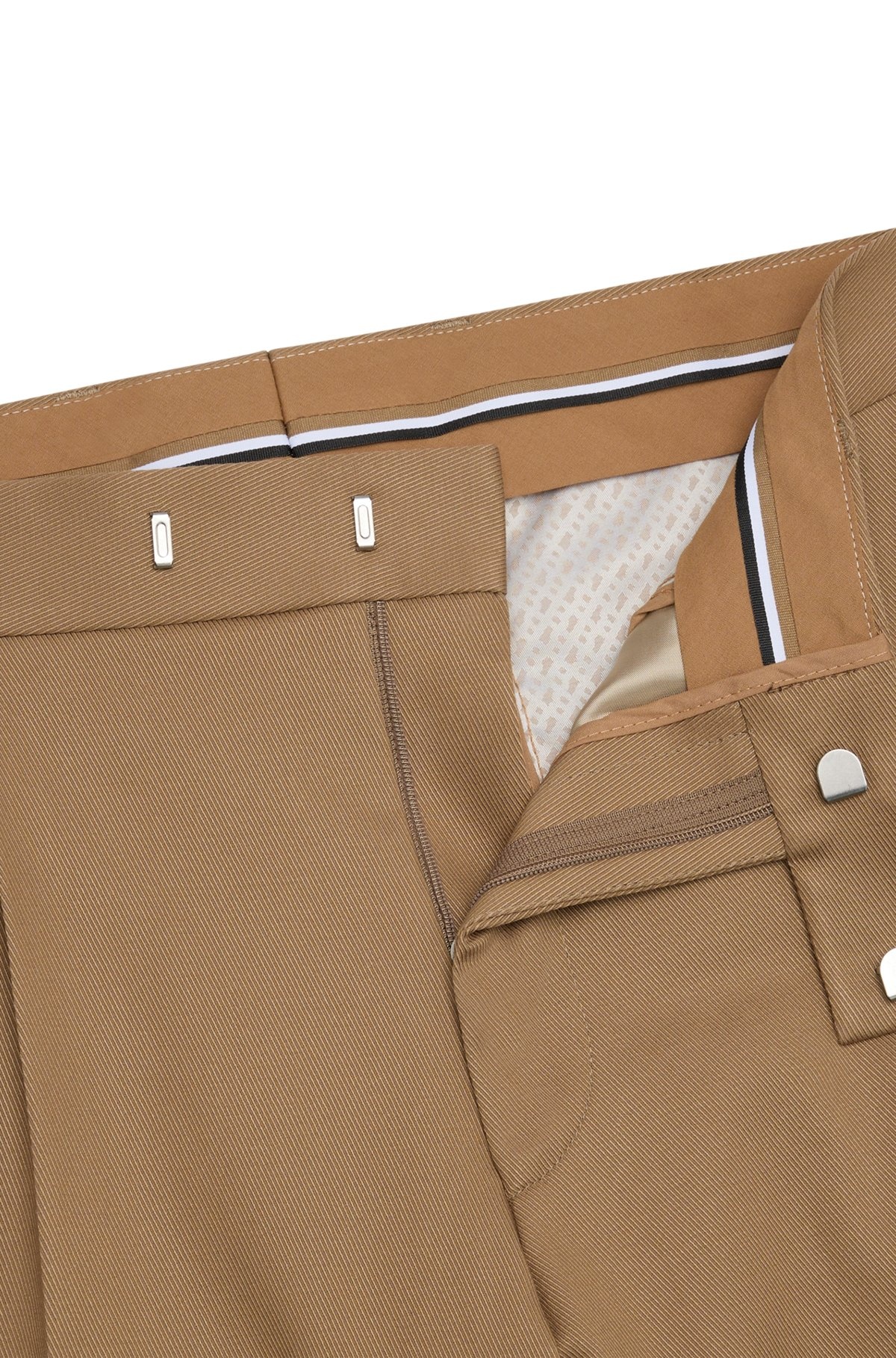 RELAXED-FIT TROUSERS IN STRETCH FABRIC WITH PLEAT FRONT - 6