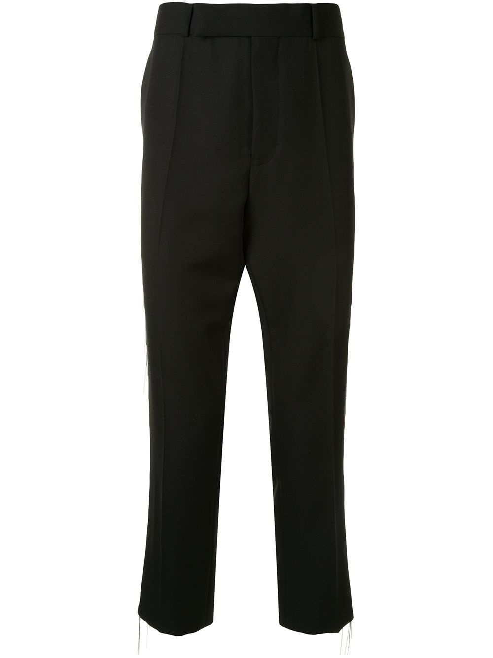 chain detail wool trousers - 1