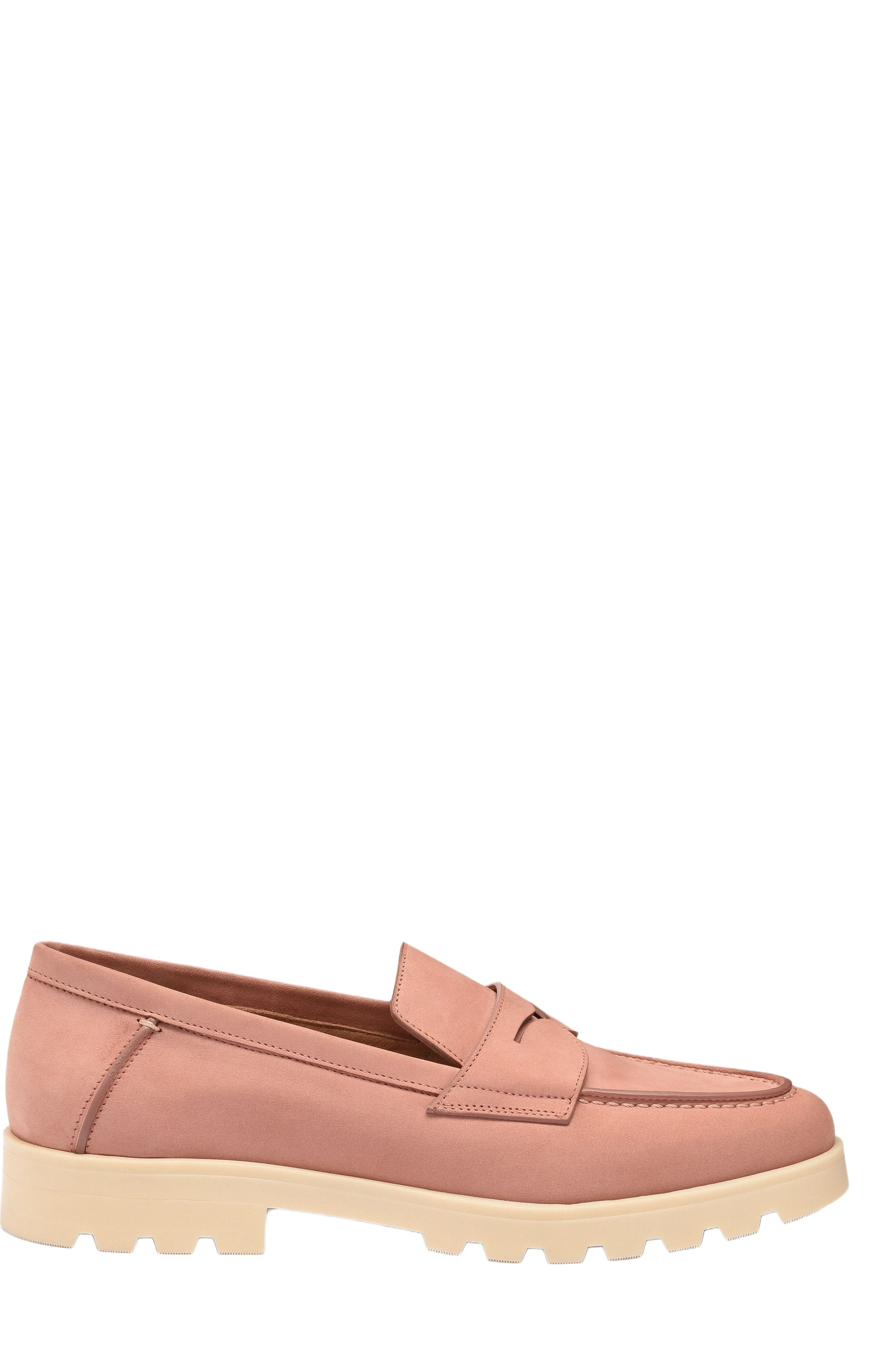 Santoni Women's Pink Nubuck Lugsole Loafer at Nordstrom - 8