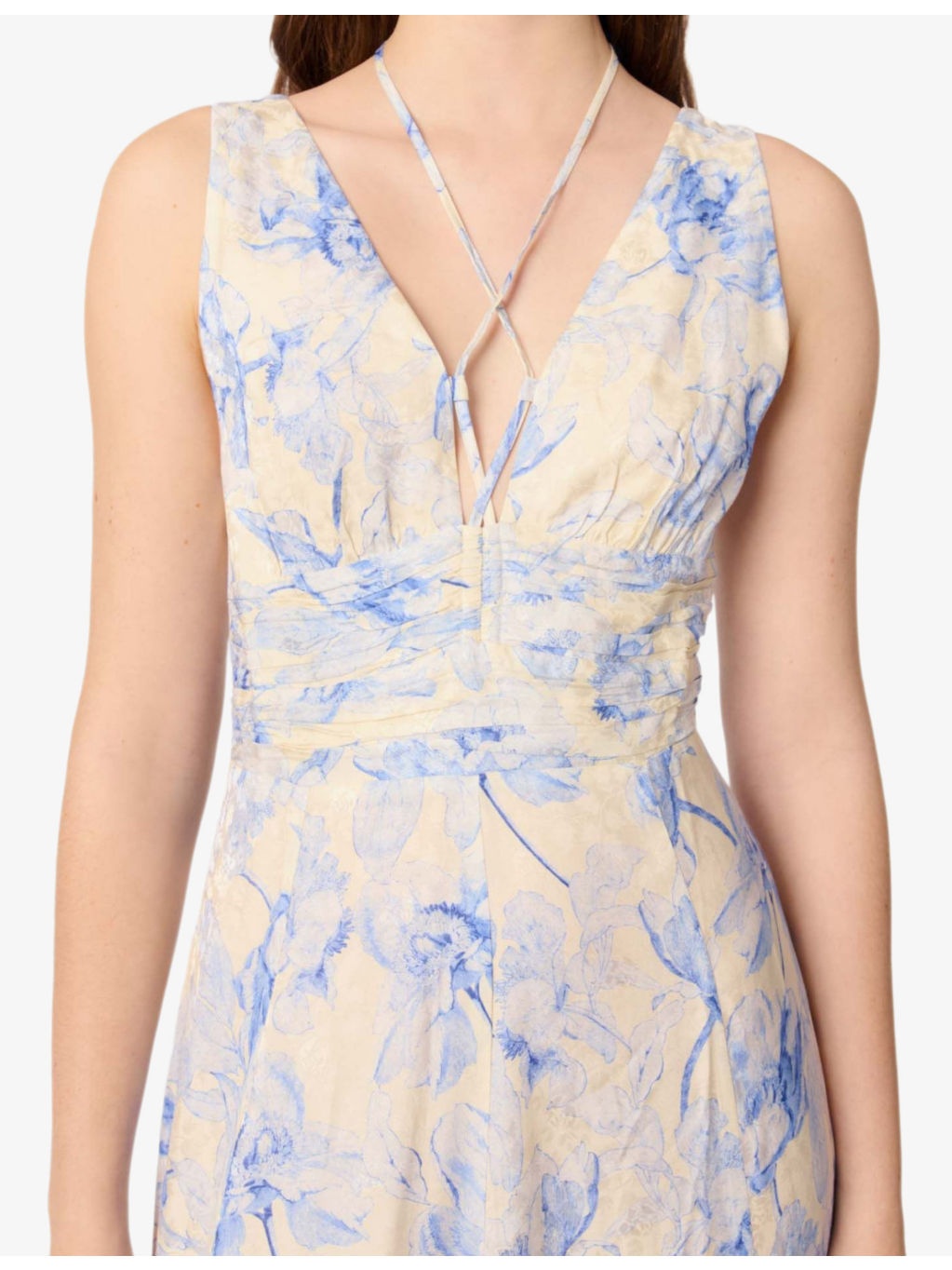 Floral-Print Sleeveless Jacquard-Woven Maxi Dress - 5