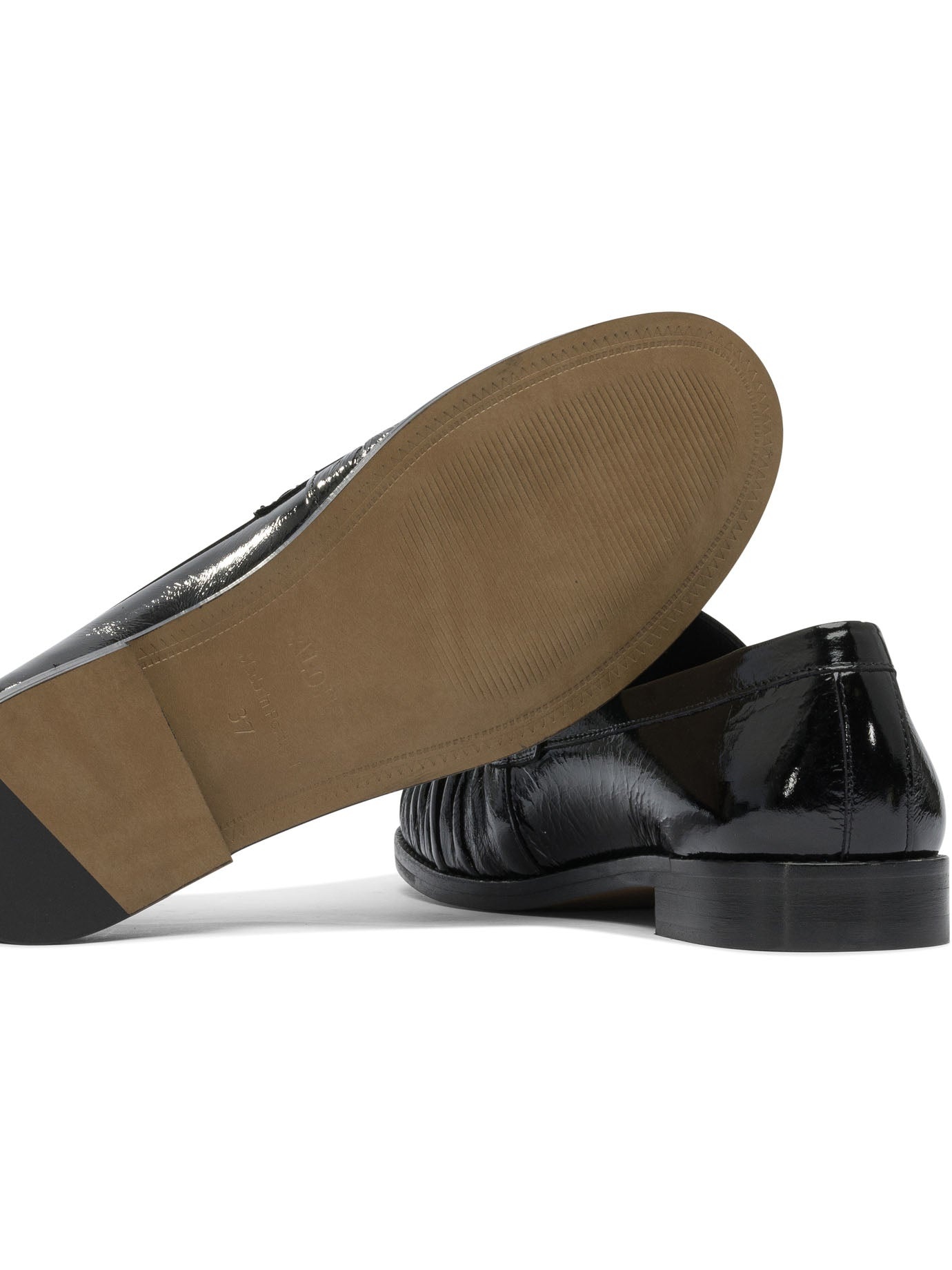 Alohas - Alohas Marietta Onix Black Leather Loafers - 5