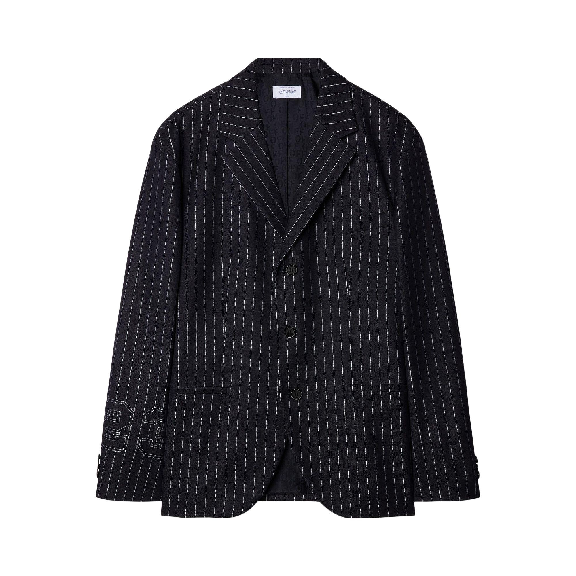 Off-White 23 Print Pinstriped Blazer 'Multicolor' - 1