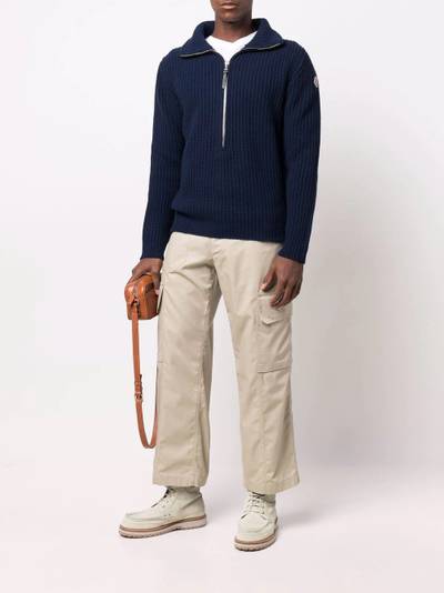 Moncler ribbed-knit high-neck jumper outlook