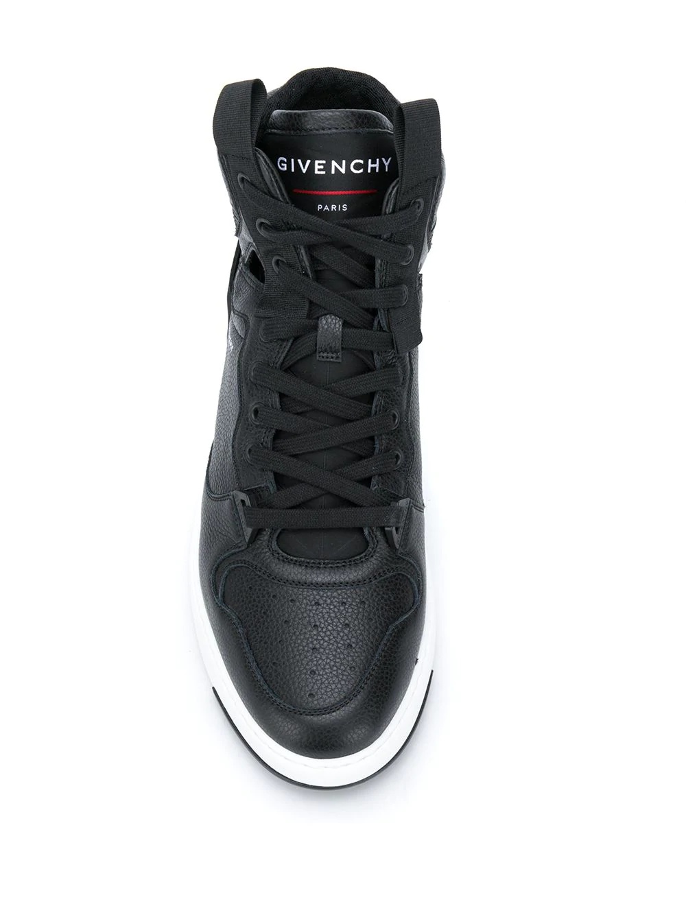 high-top leather sneakers - 4