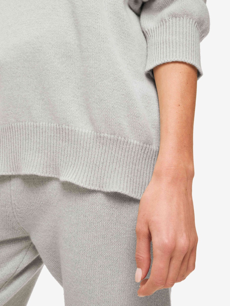 Women's Relaxed Pullover Hoodie Daphne Cashmere Silver - 6