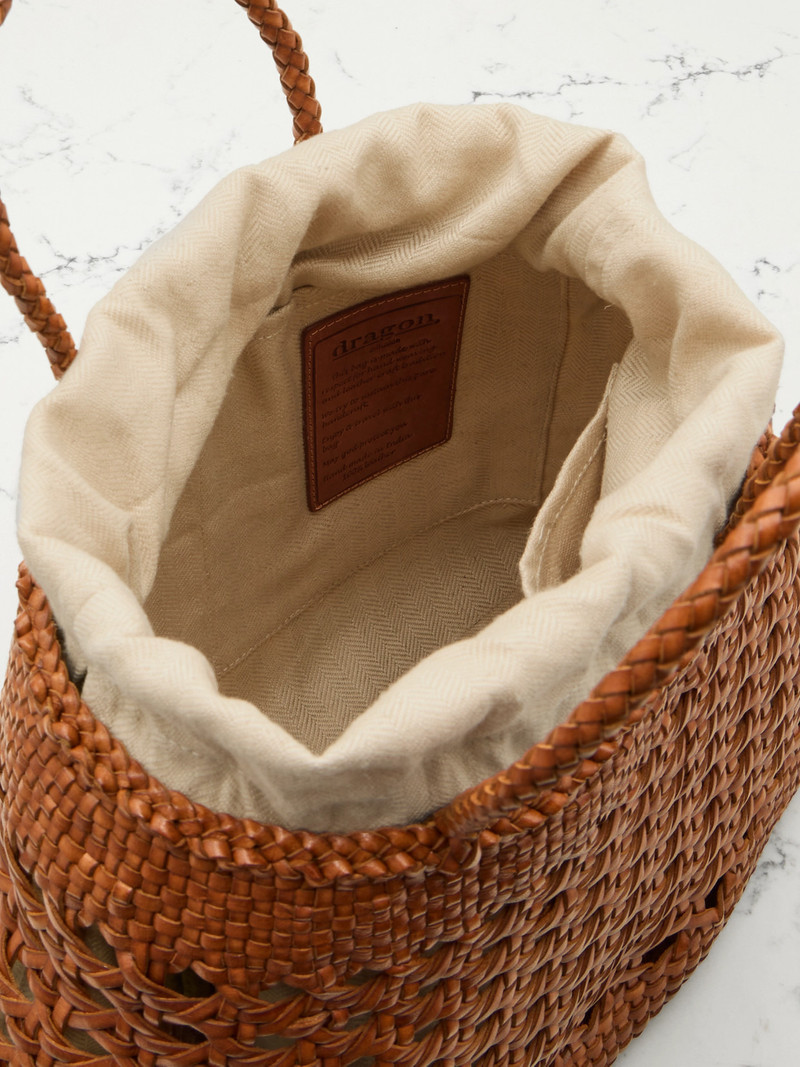 Santa Cano Woven Leather Tote 5