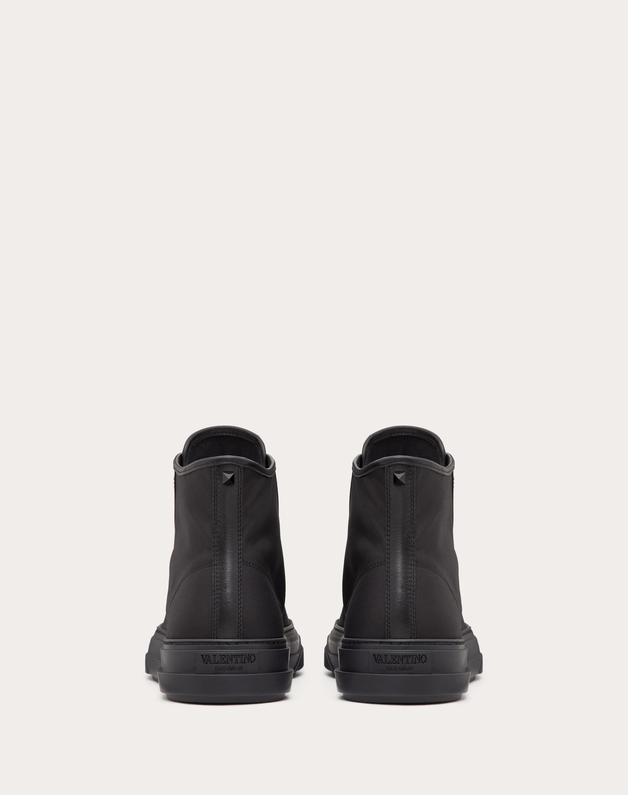 TOTALOOP NYLON AND LEATHER HIGH-TOP SNEAKER - 3