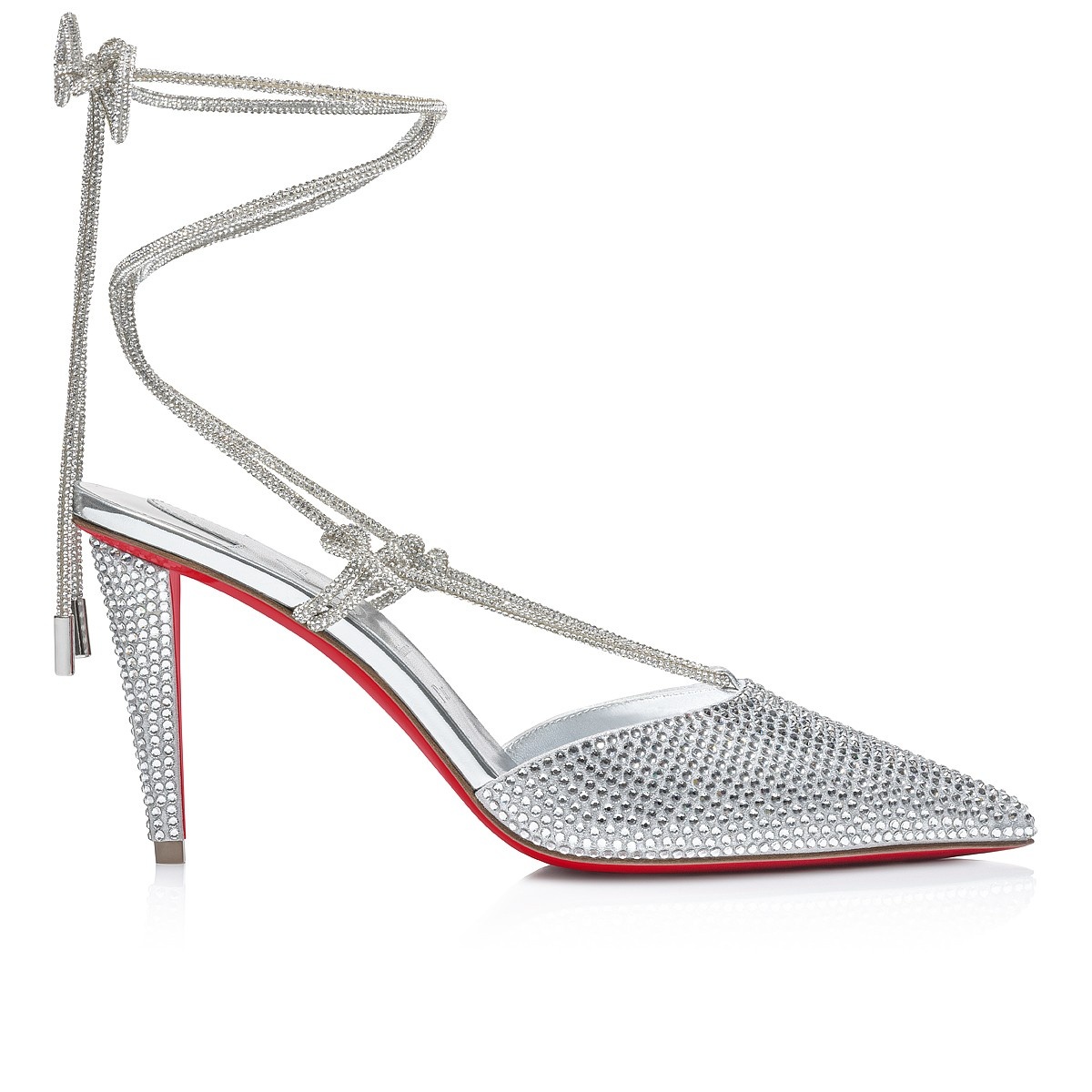 *CHRISTIAN LOUBOUTIN*Astrid Lace Strassita 85 パンプス Astrid Lace Strassita 85 suede pumps in black - Christian