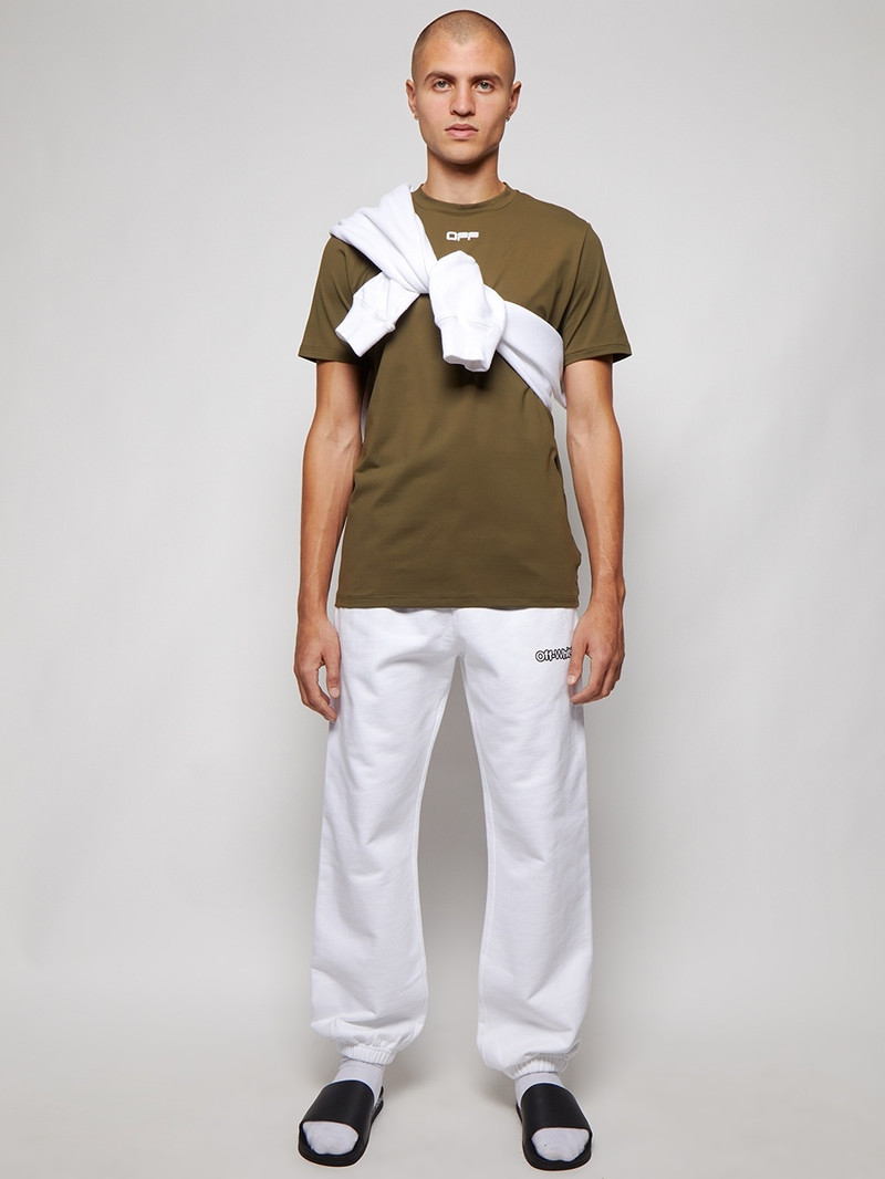 Off-White Caravaggio Crowning Oversized Hoodie White And Black outlook