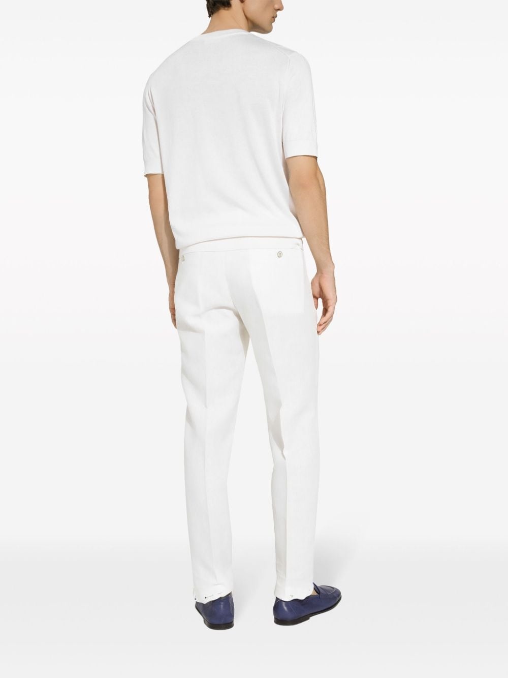 logo-embroidered silk knitted top - 4