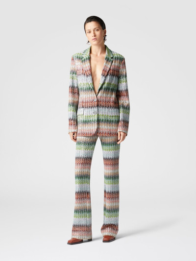 Missoni Dégradé zig zag knit blazer with sequins outlook