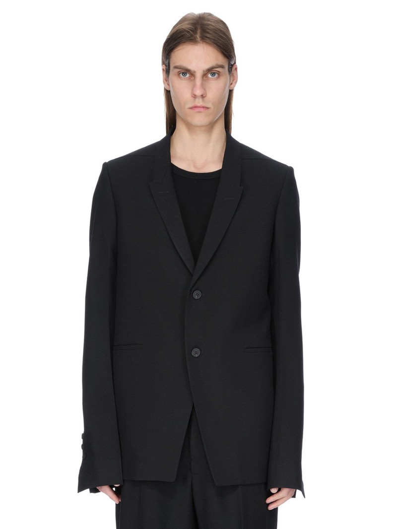 Rick Owens Virgin Wool Concordian Jacket Black - 1