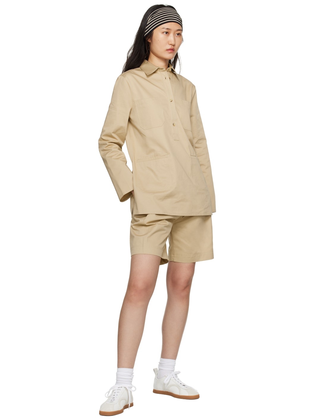 Beige Utility Shirt - 4