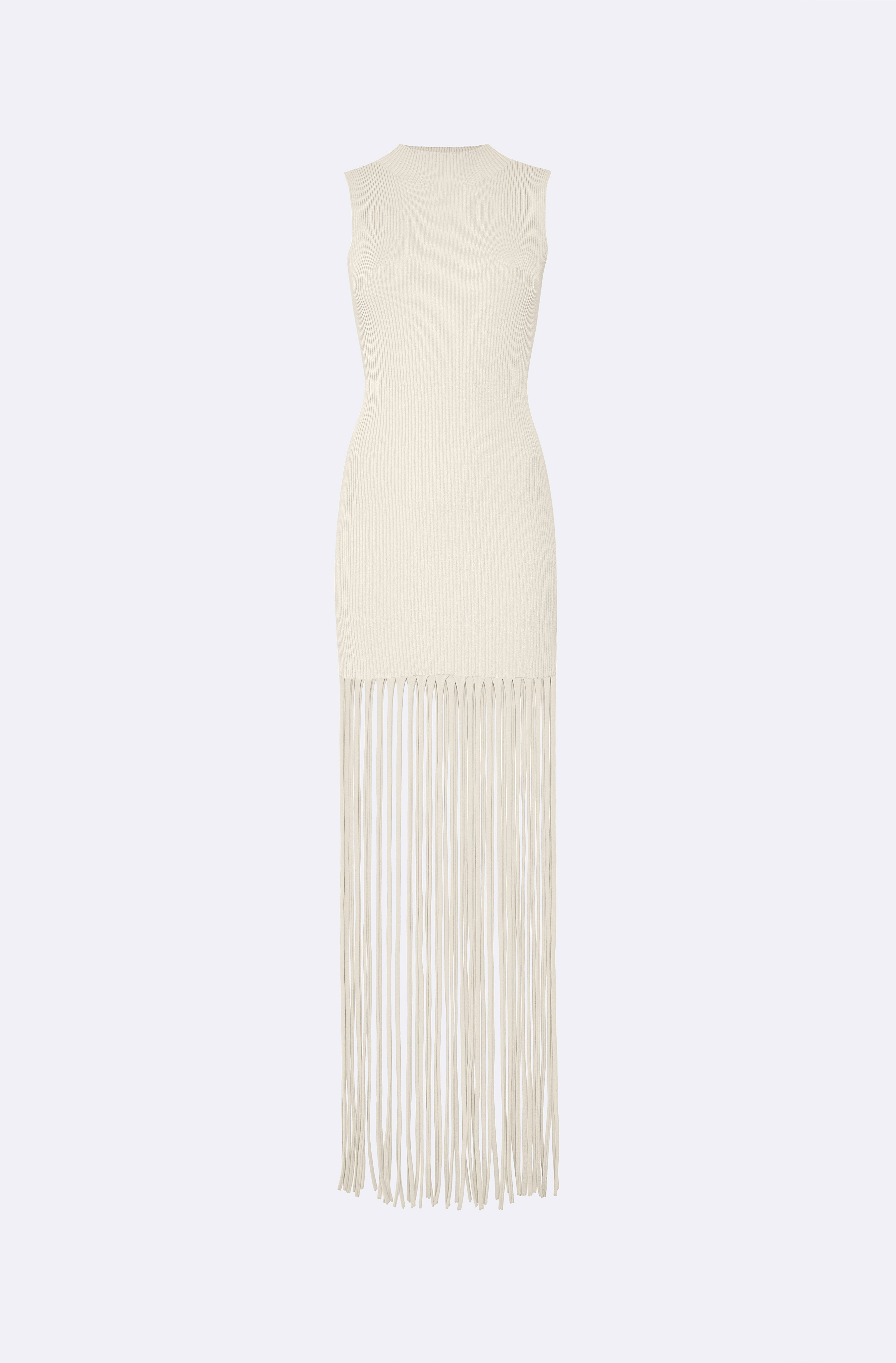 Matte Viscose Fringe Dress - 1