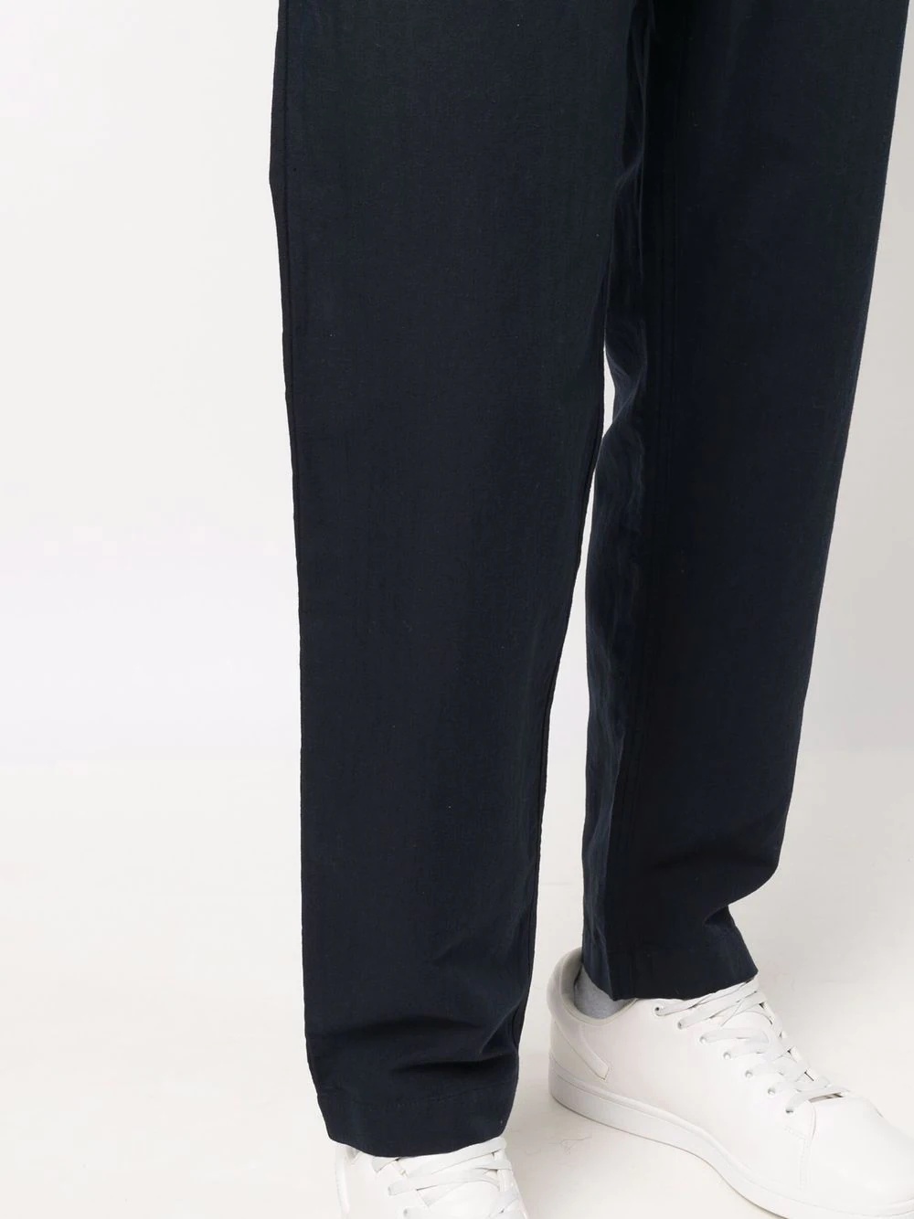 chenille-texture four-pocket straight-leg trousers - 5