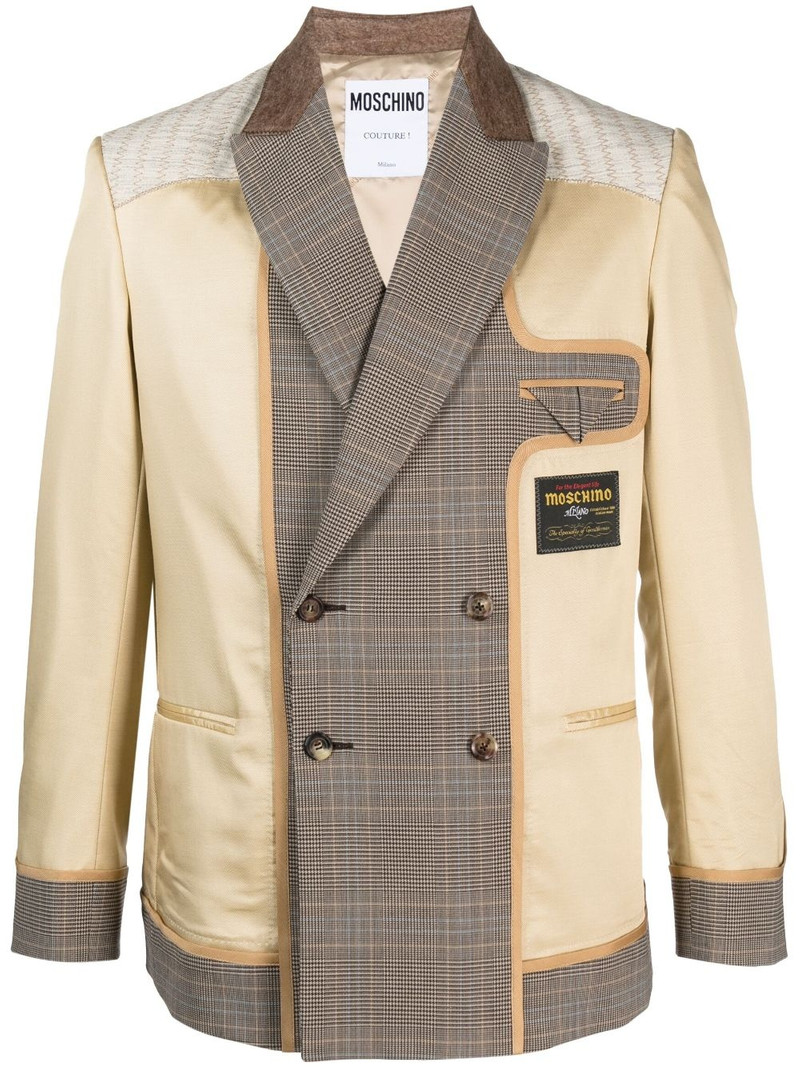 panelled double-breasted blazer 1