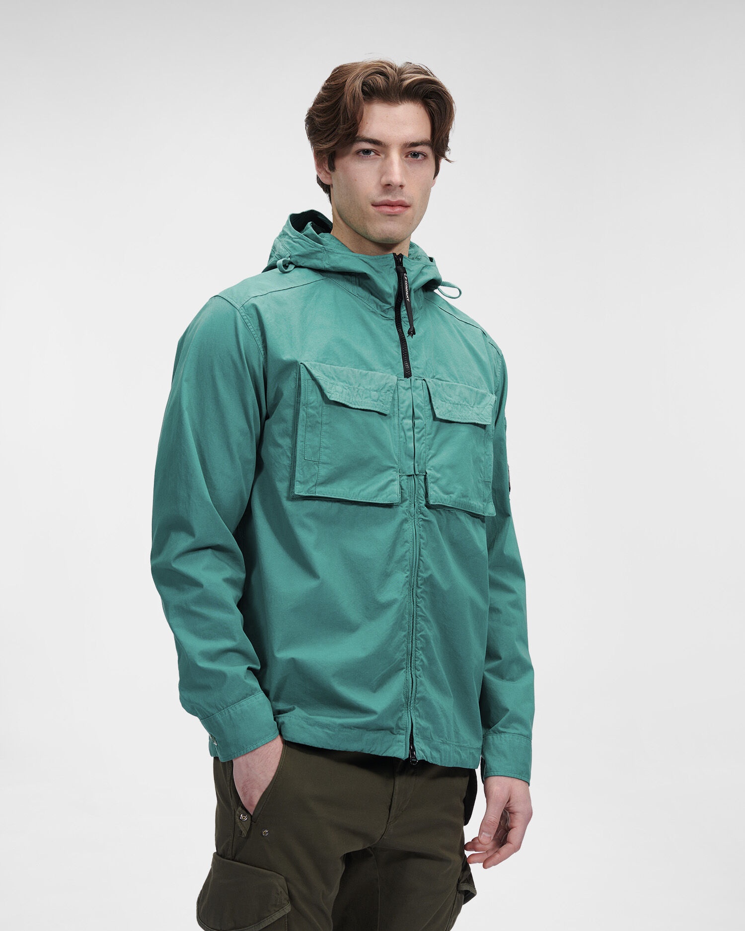 Heavy Popeline Emerized Hooded Shirt - 2