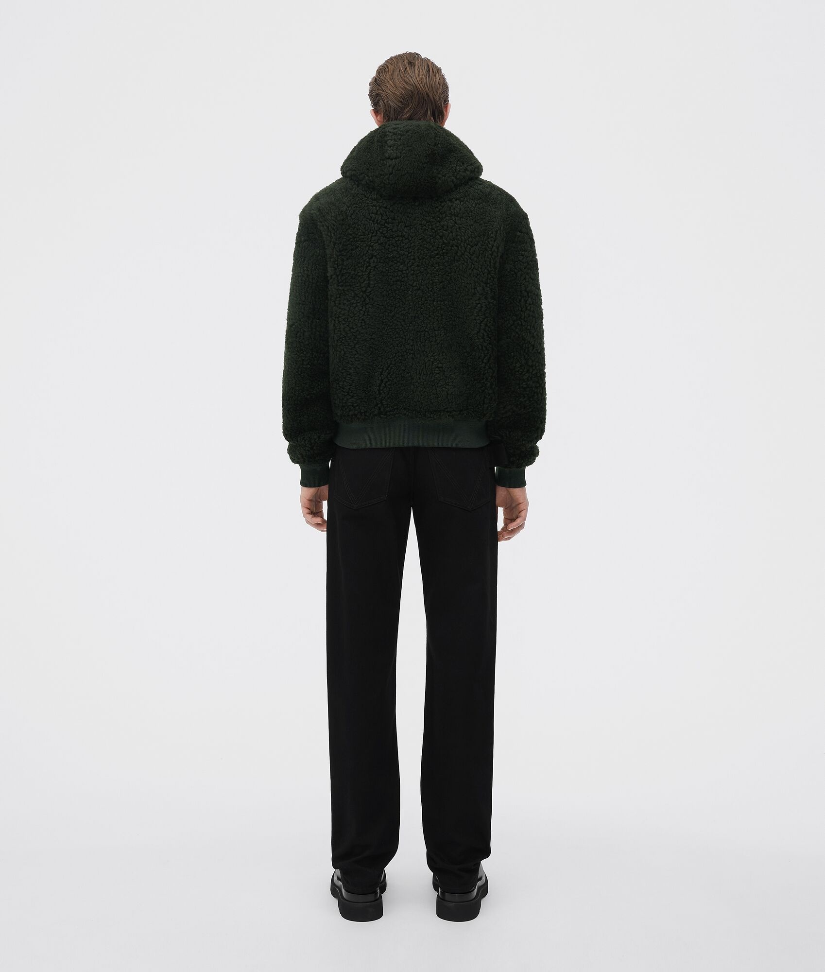 shearling hooded jacket - 3