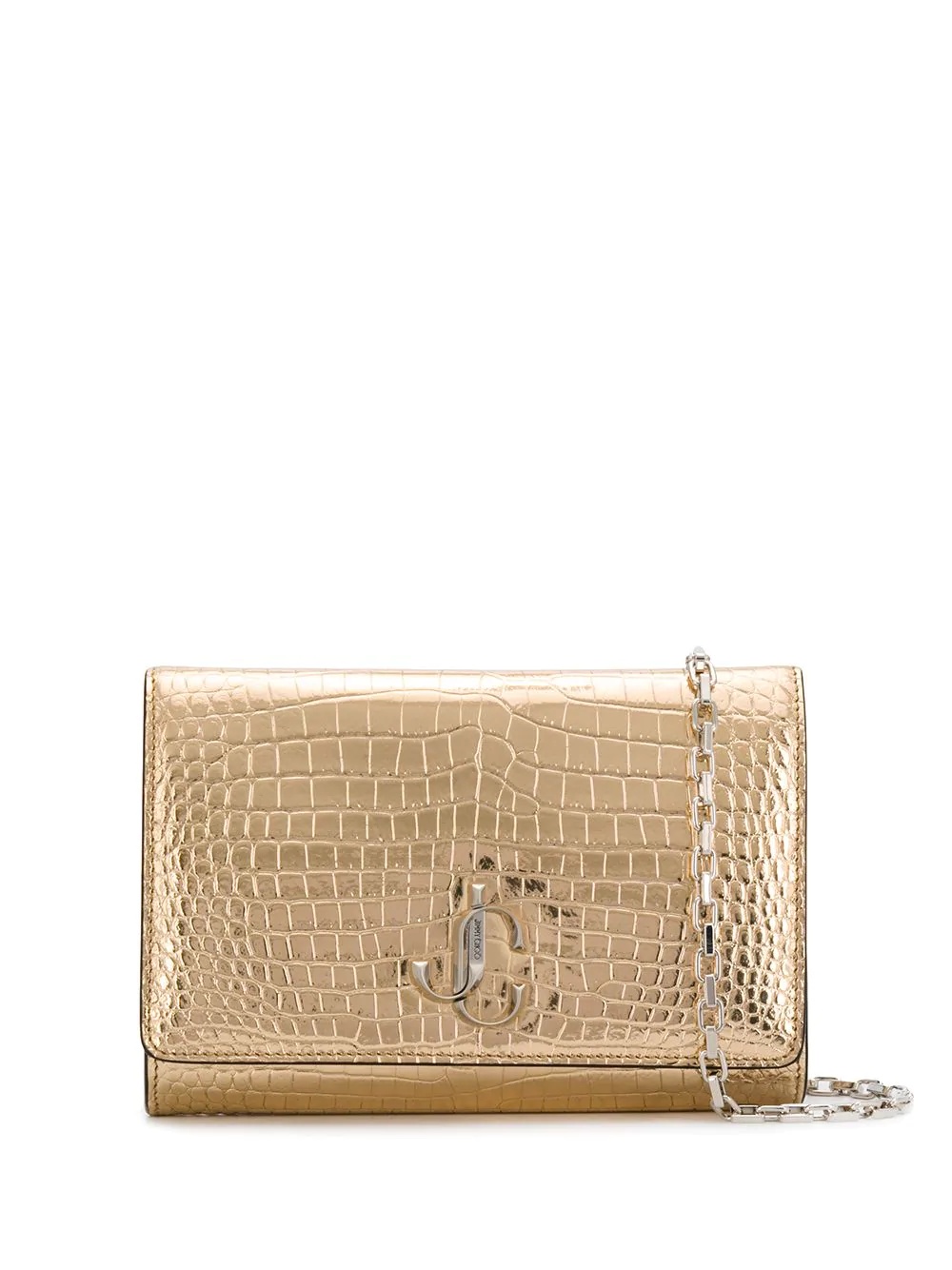 Varenne crocodile-effect clutch bag - 1