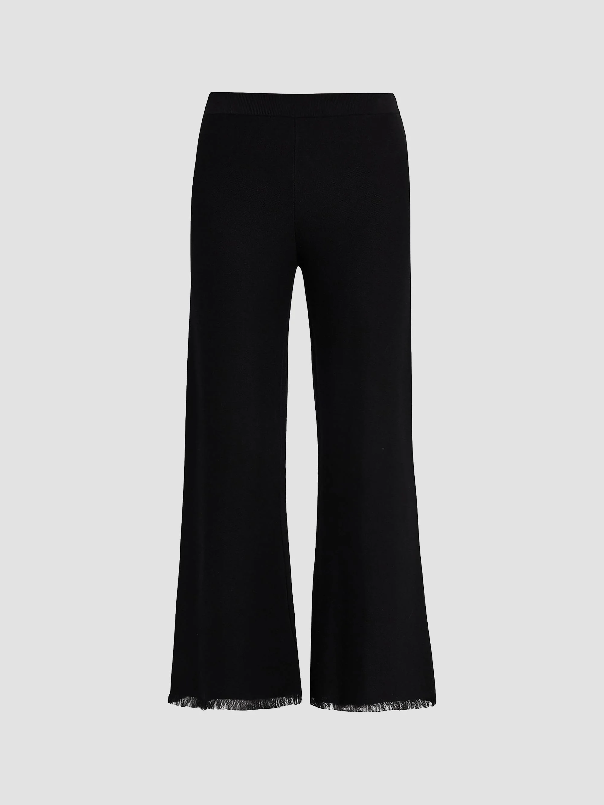 Women's Valley Knit Flare Trousers - Black - 1