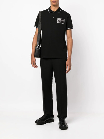 VERSACE JEANS COUTURE logo-print short-sleeve polo shirt outlook