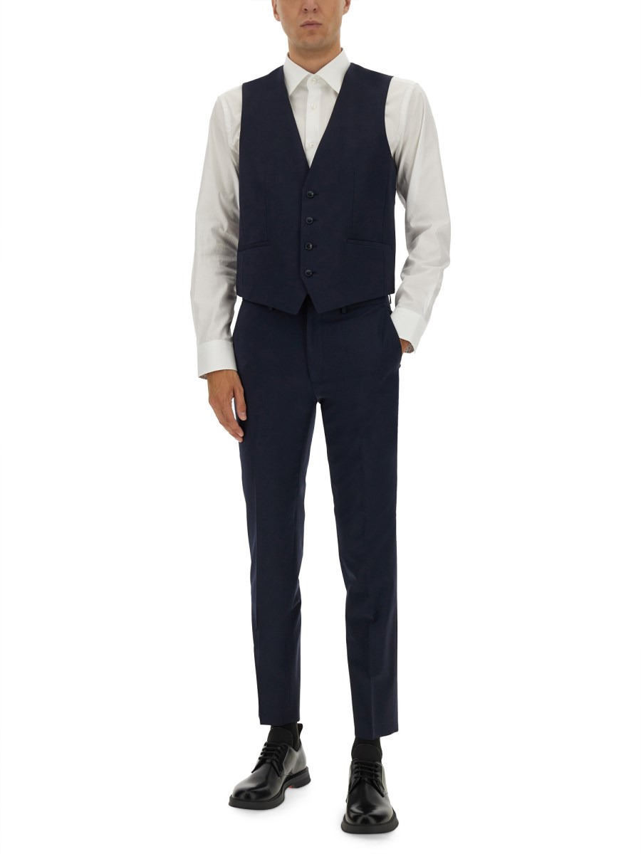 WOOL BLEND SLIM FIT VEST - 2