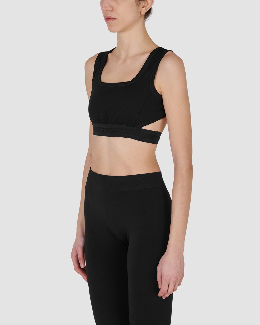 LOGO RIBBING CROP TOP - 3
