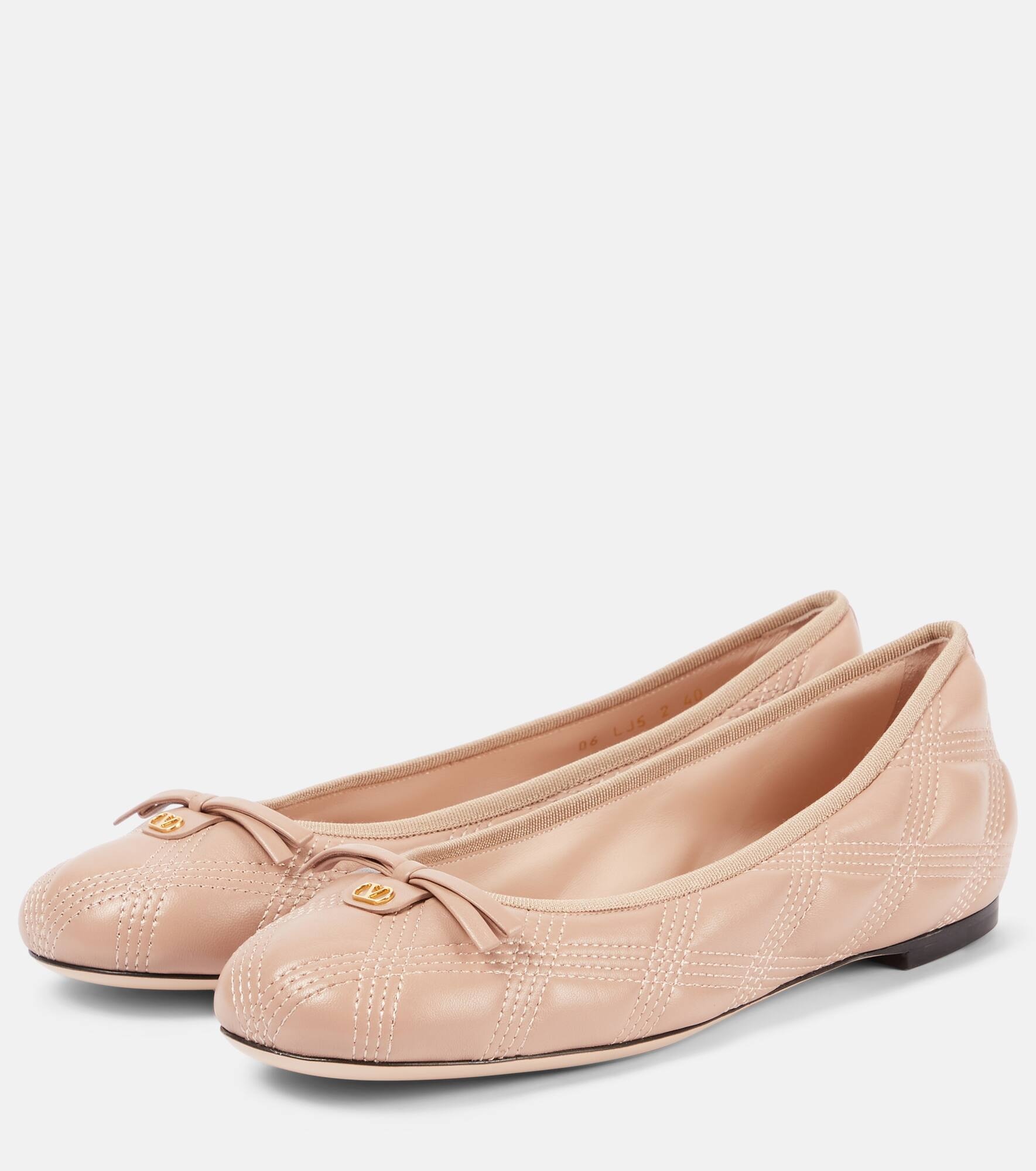 Quiltie leather ballet flats - 4