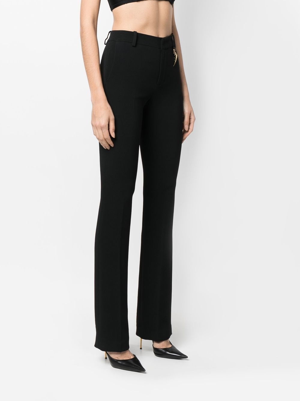 keyring-detail slim-cut trousers - 3