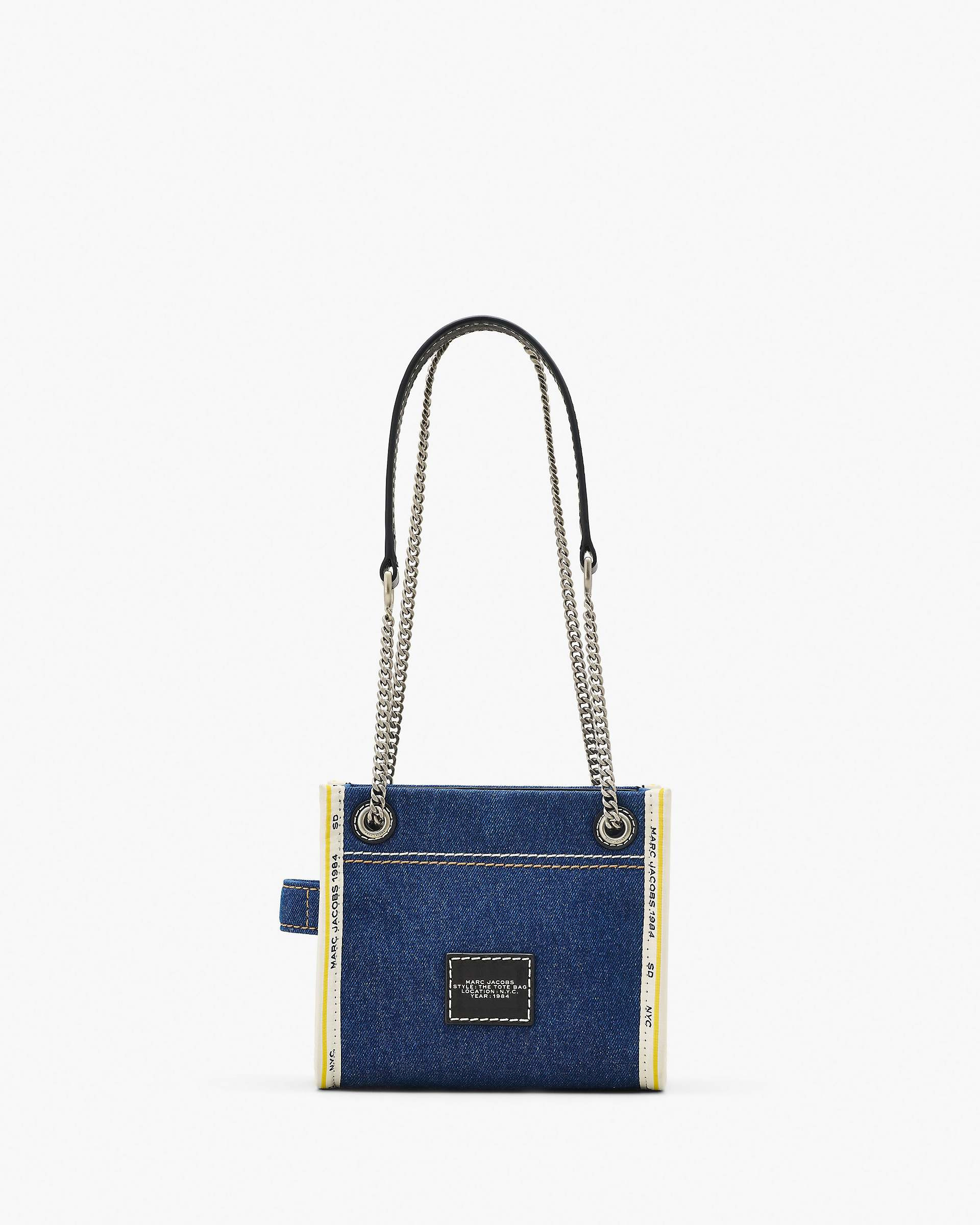 THE DENIM CHAIN CROSSBODY TOTE BAG - 3