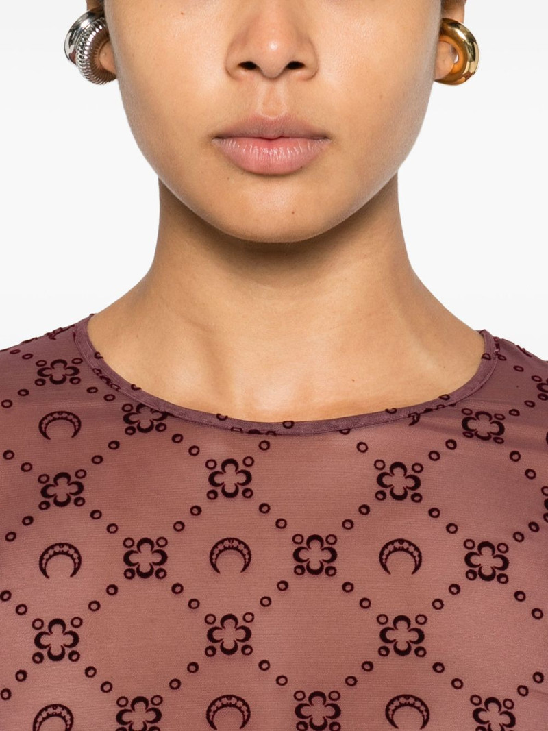 long-sleeve patterned mini dress 5