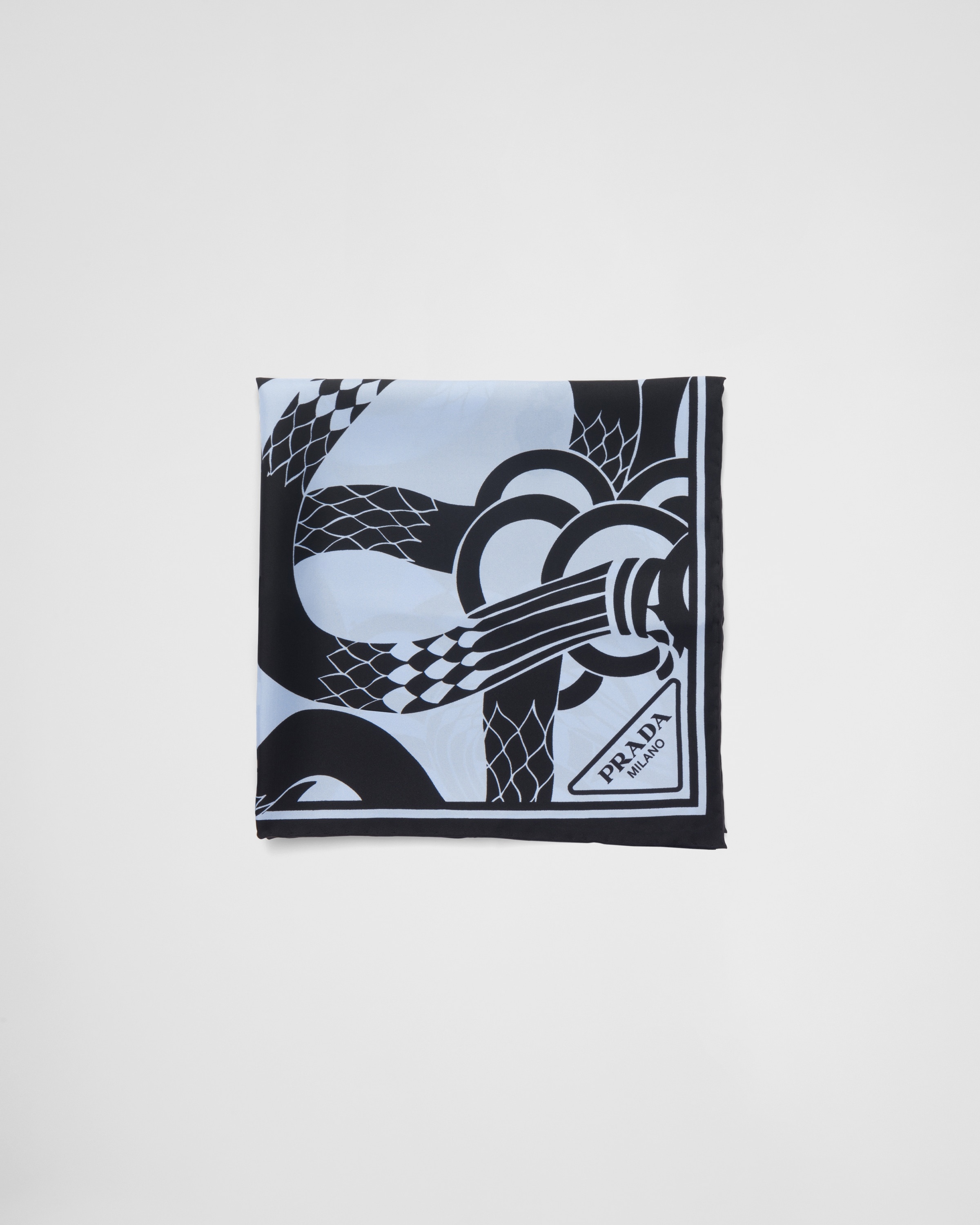 Printed silk twill scarf 55x55 - 1
