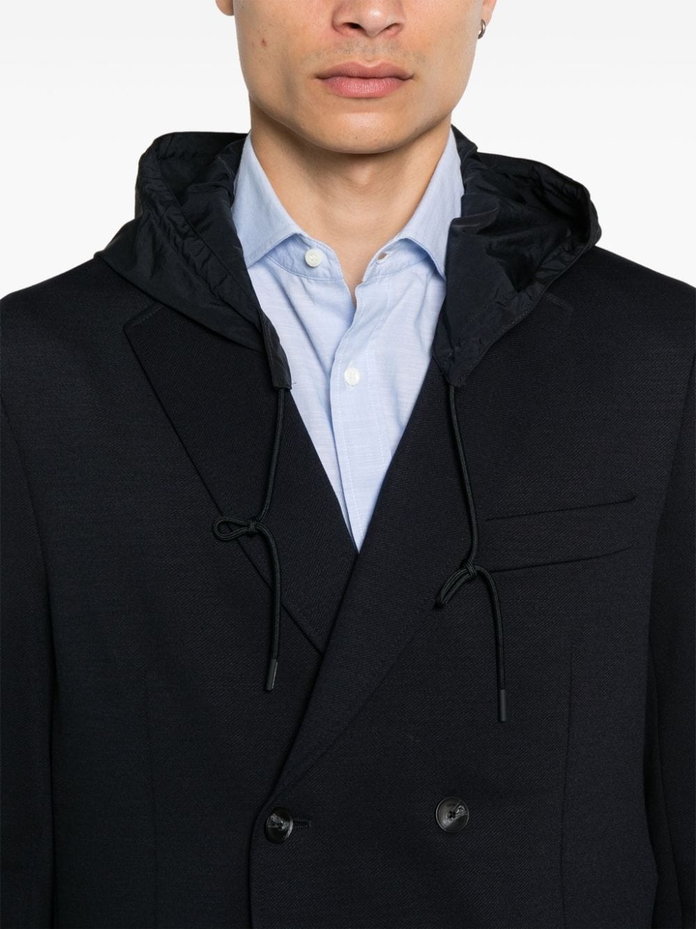 Wool blend double-breasted jacket - 4