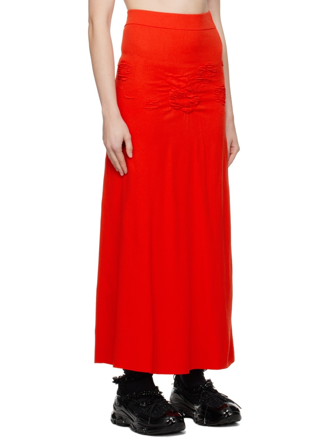 Red Villa Midi Skirt - 2
