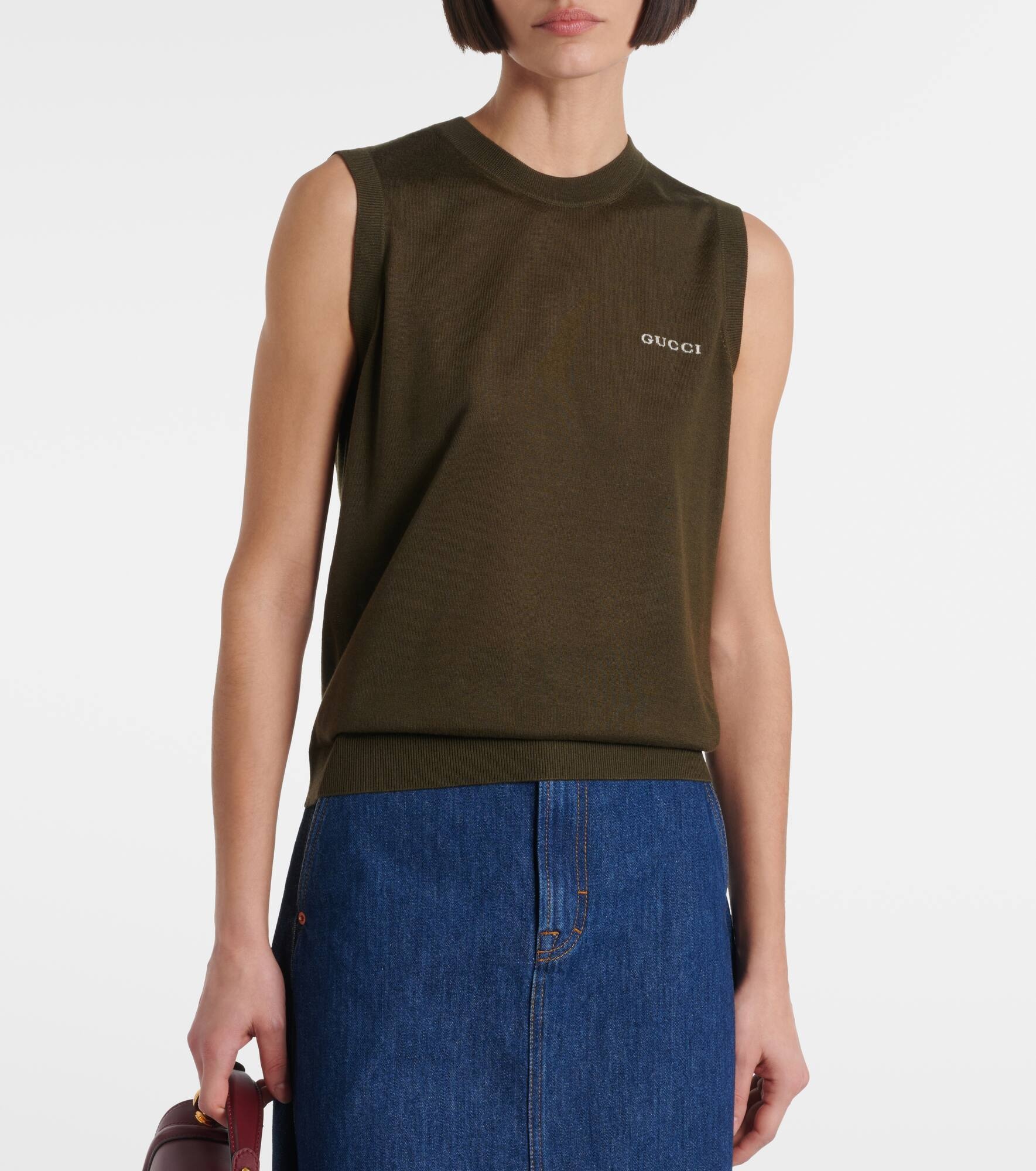 Cashmere and silk sweater vest - 5