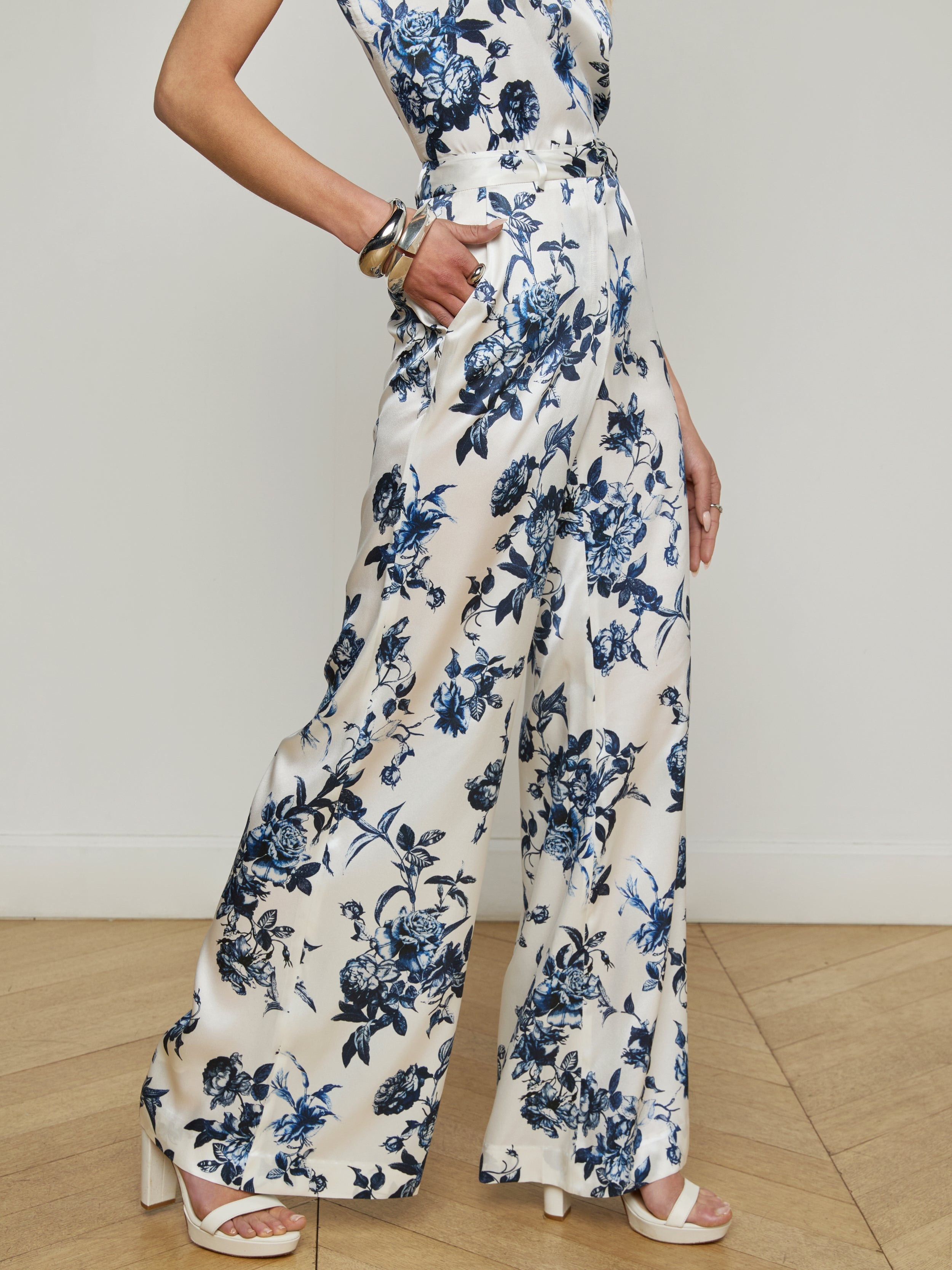 Pilar Silk Wide-Leg Pant - 3