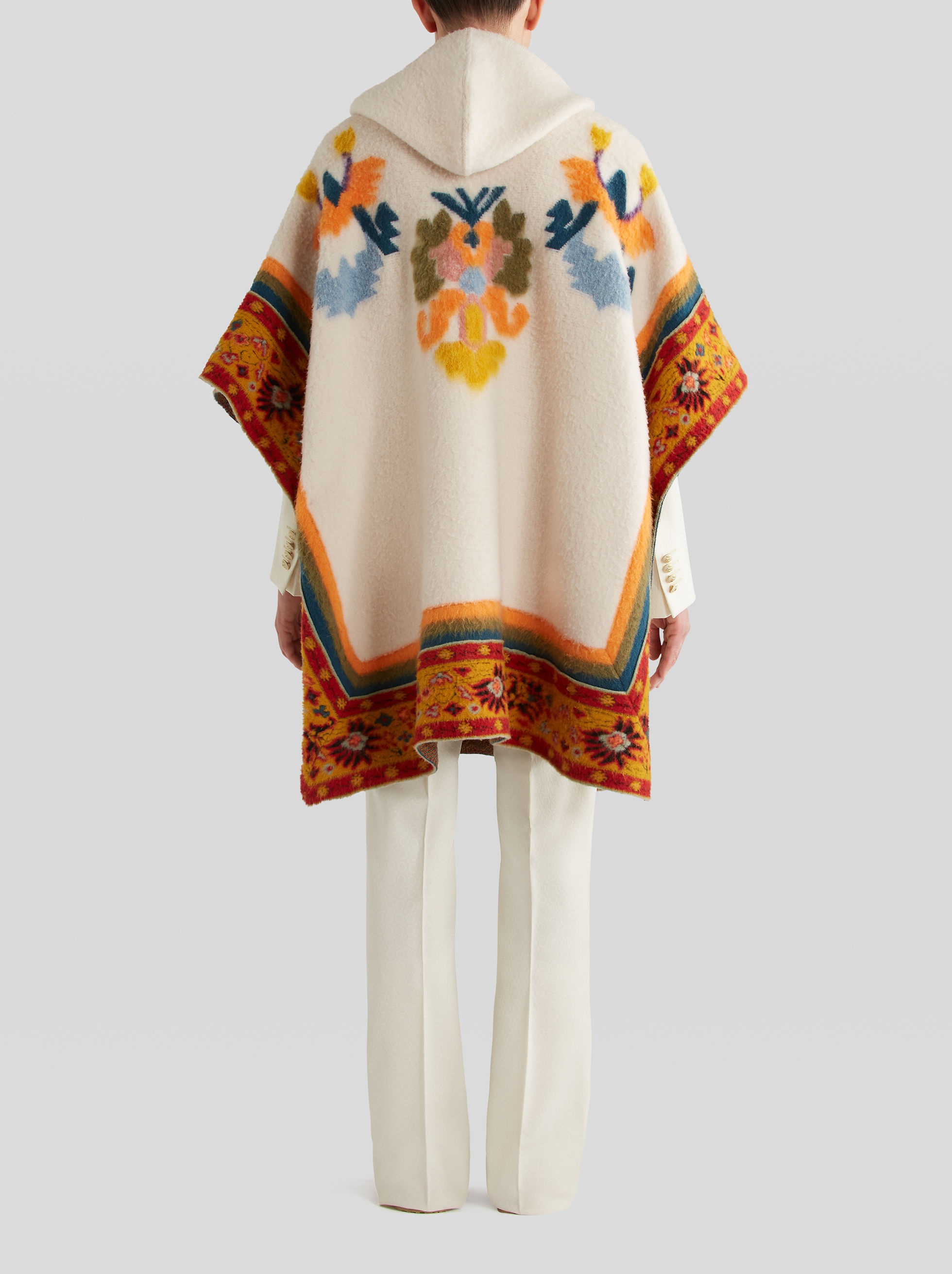 JACQUARD KNIT PONCHO - 4