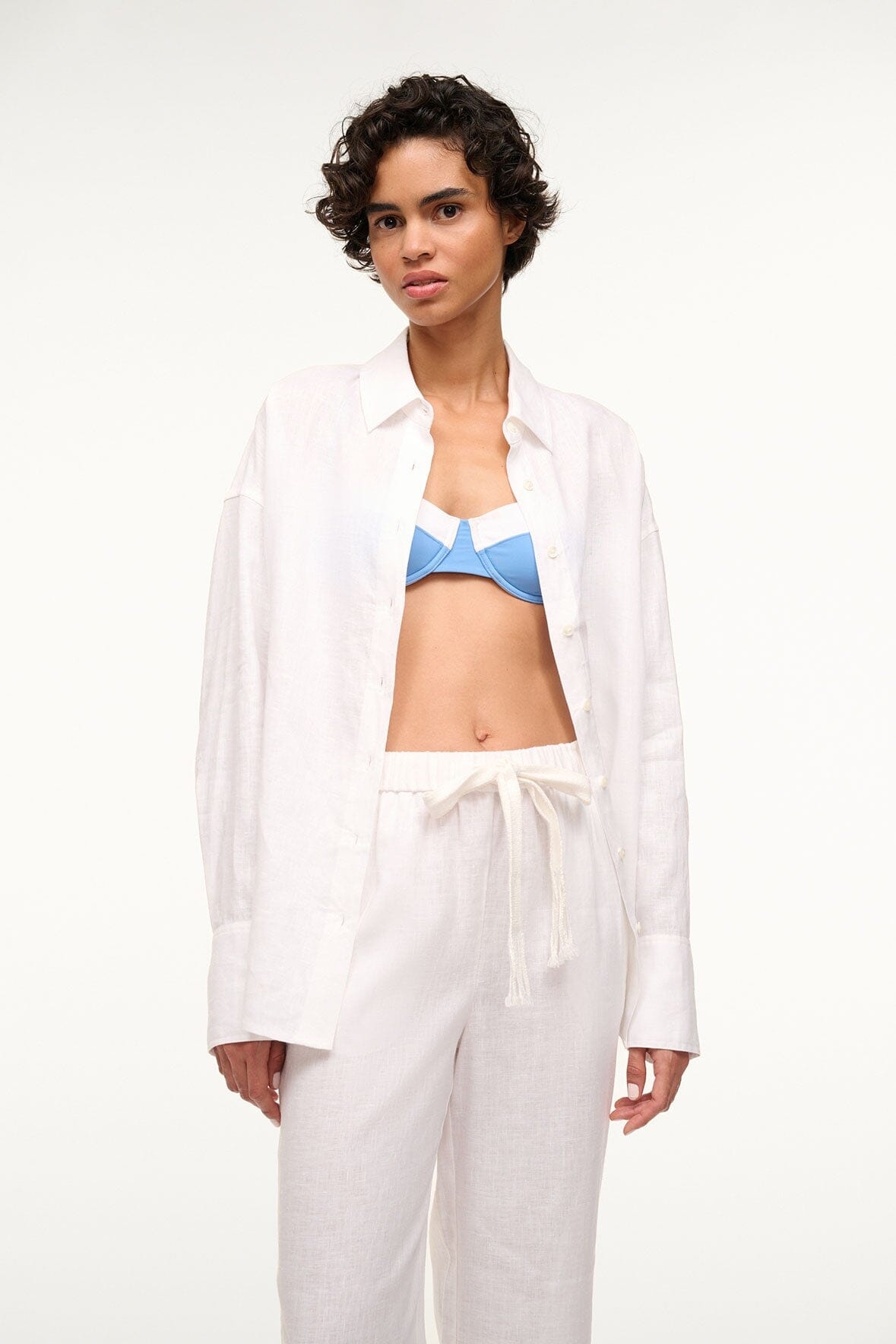 STAUD COLTON SHIRT WHITE - 4