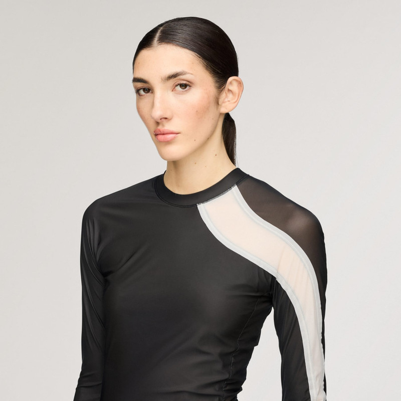 Y-3 MESH FITTED LONGSLEEVE TEE 6