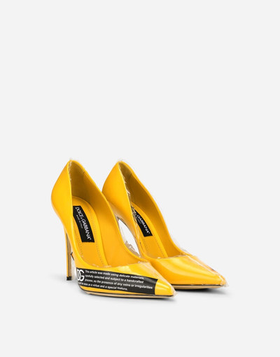 Dolce & Gabbana Calfskin nappa and vacuum-applied PVC pumps outlook