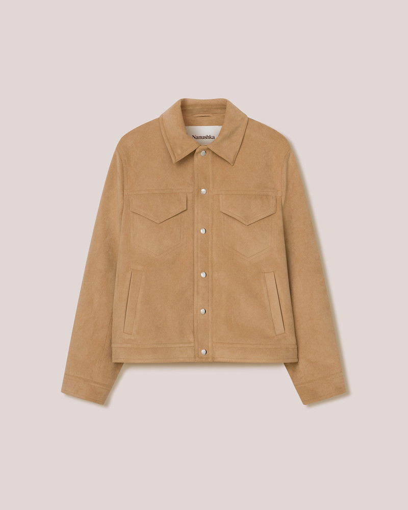 LARRY - Suede jacket - Beige 1