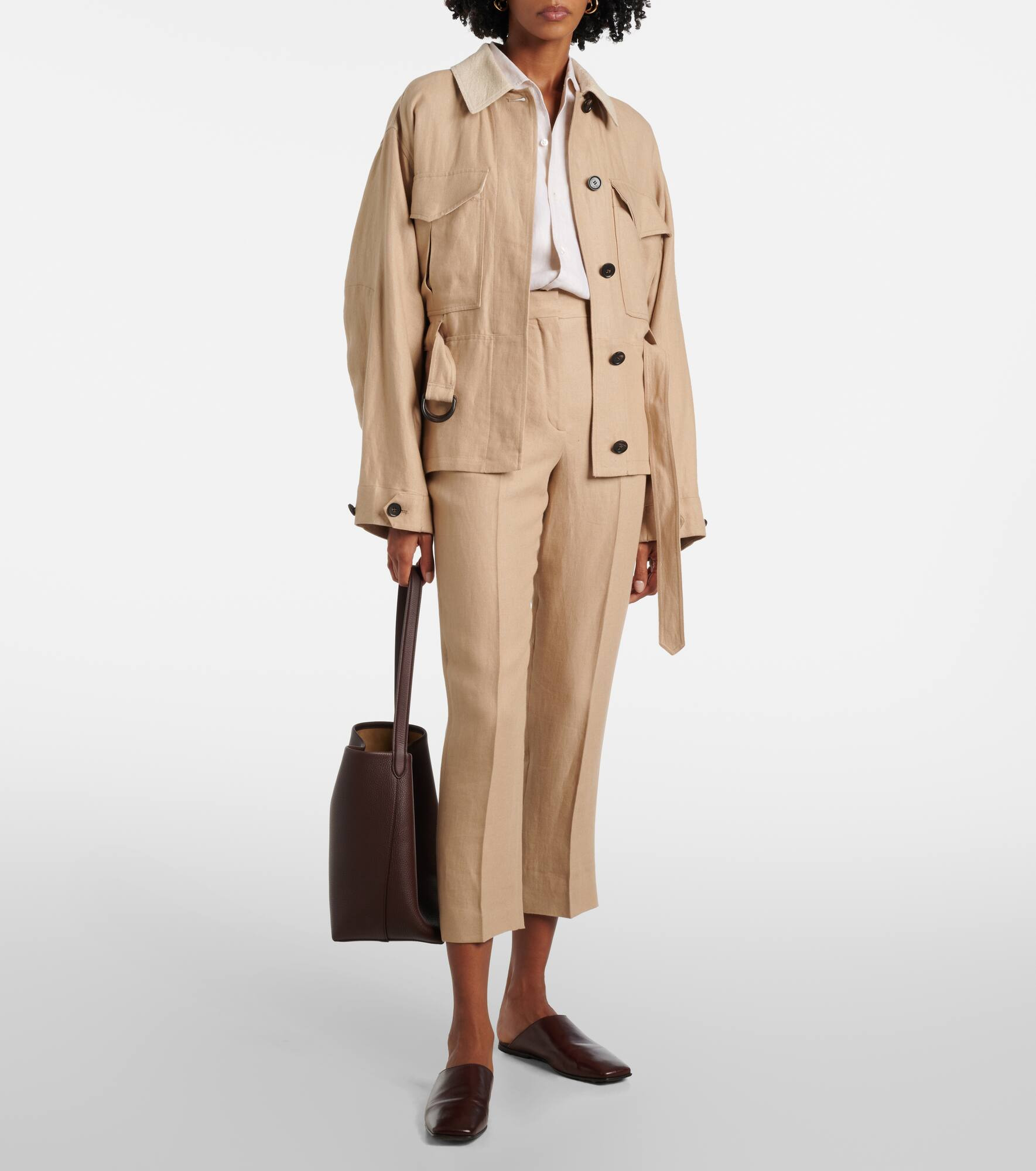 Neo Derk linen crêpe straight pants - 2