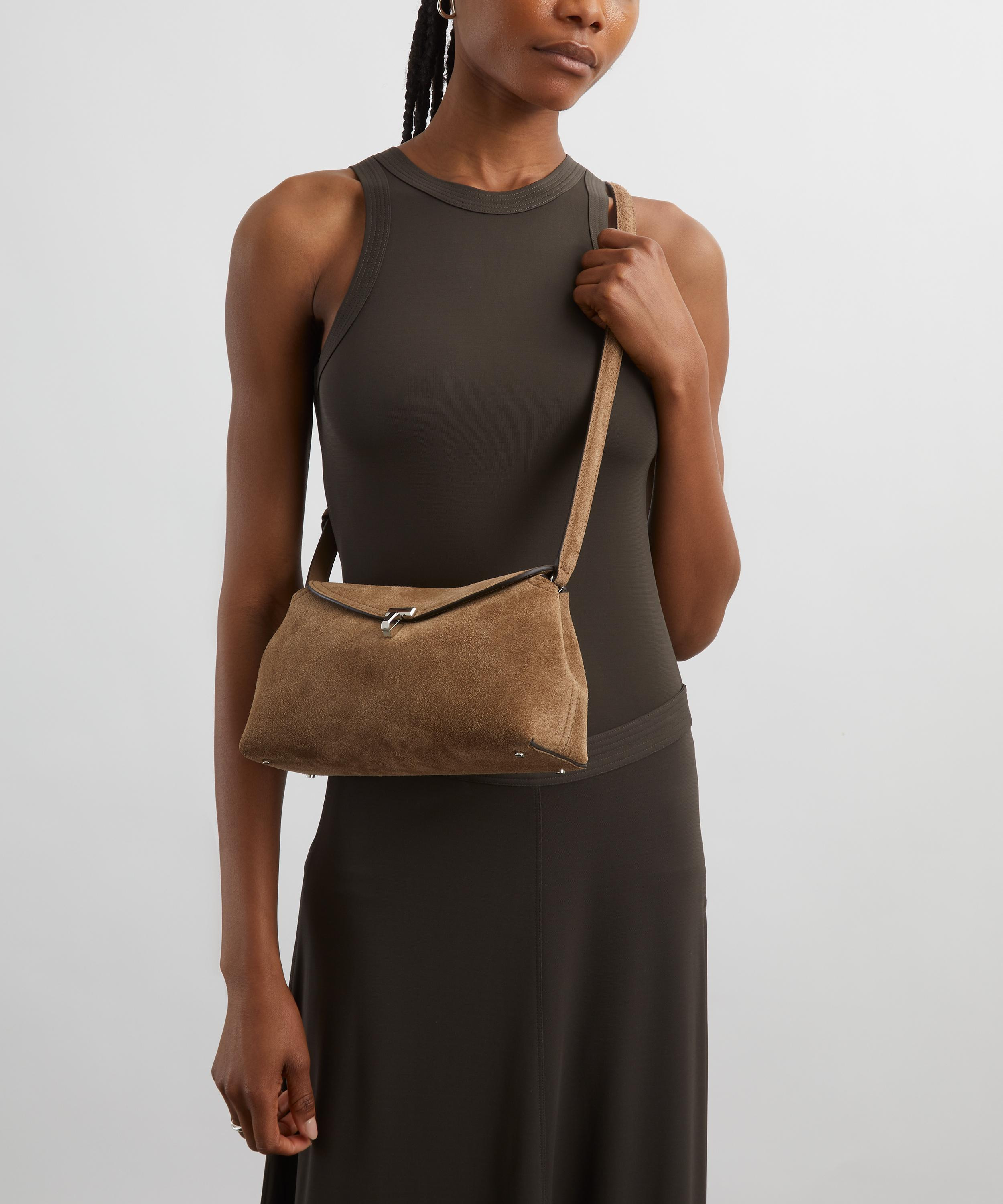 T-Lock Suede Clutch Bag - 2