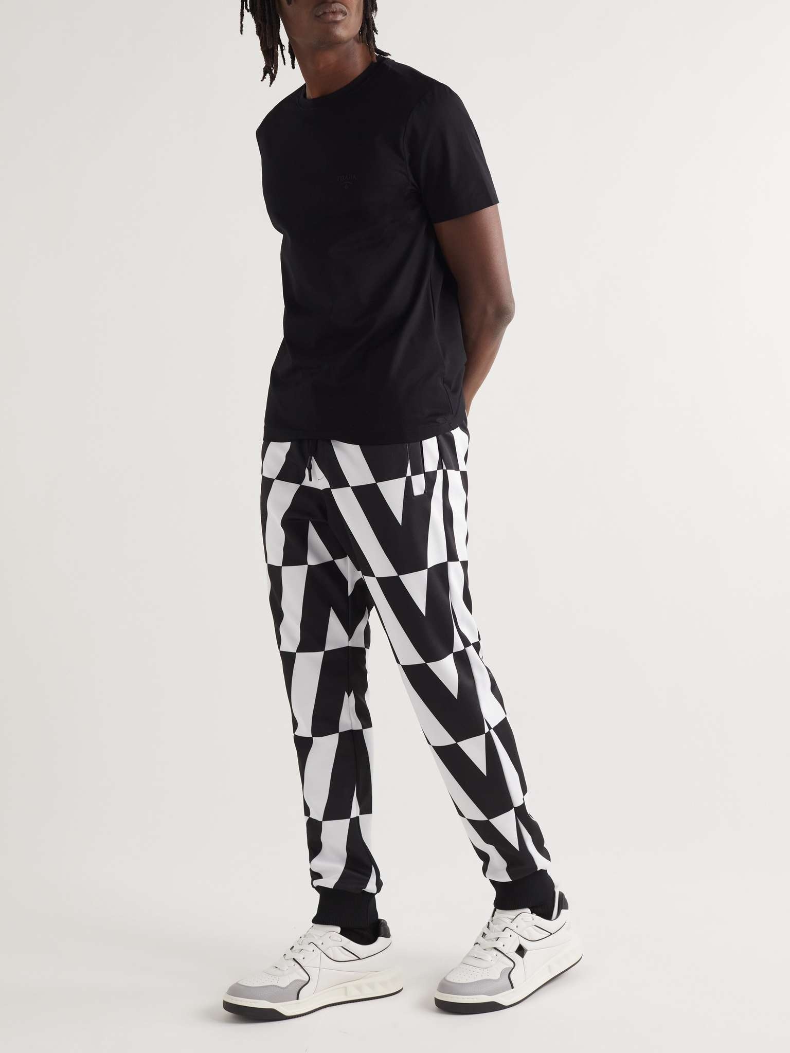 Tapered Logo-Print Jersey Sweatpants - 4