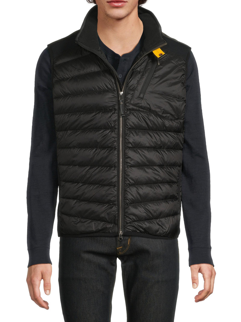 Men's Zavier Stand-Collar Slim-Fit Puffer Vest - Black 3