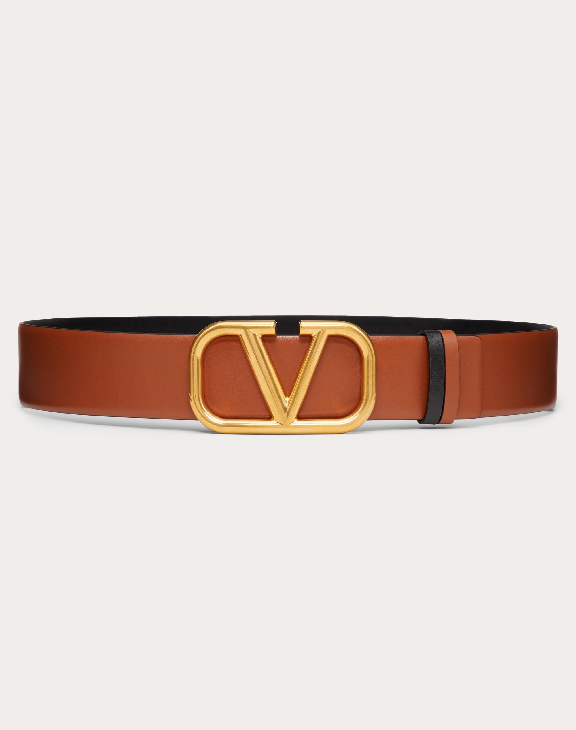 REVERSIBLE VLOGO SIGNATURE BELT IN GLOSSY CALFSKIN 40 MM - 1