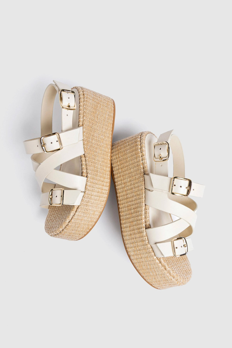 Patti Flatform Ivory Leather 3