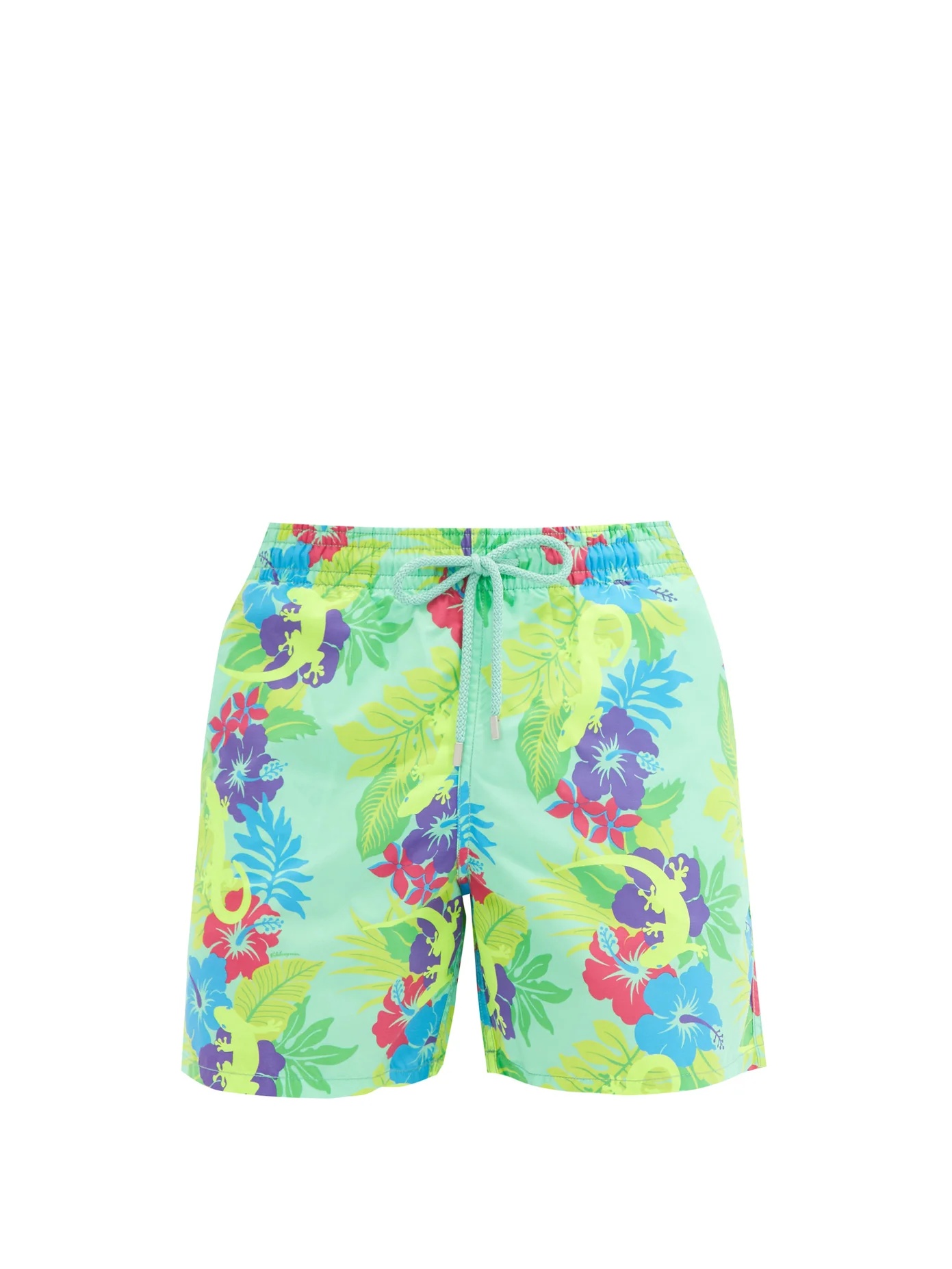 Moorea floral and gecko-print shell swim shorts - 1